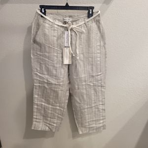 TOMMY BAHAMA Striped Flare Cropped Pants